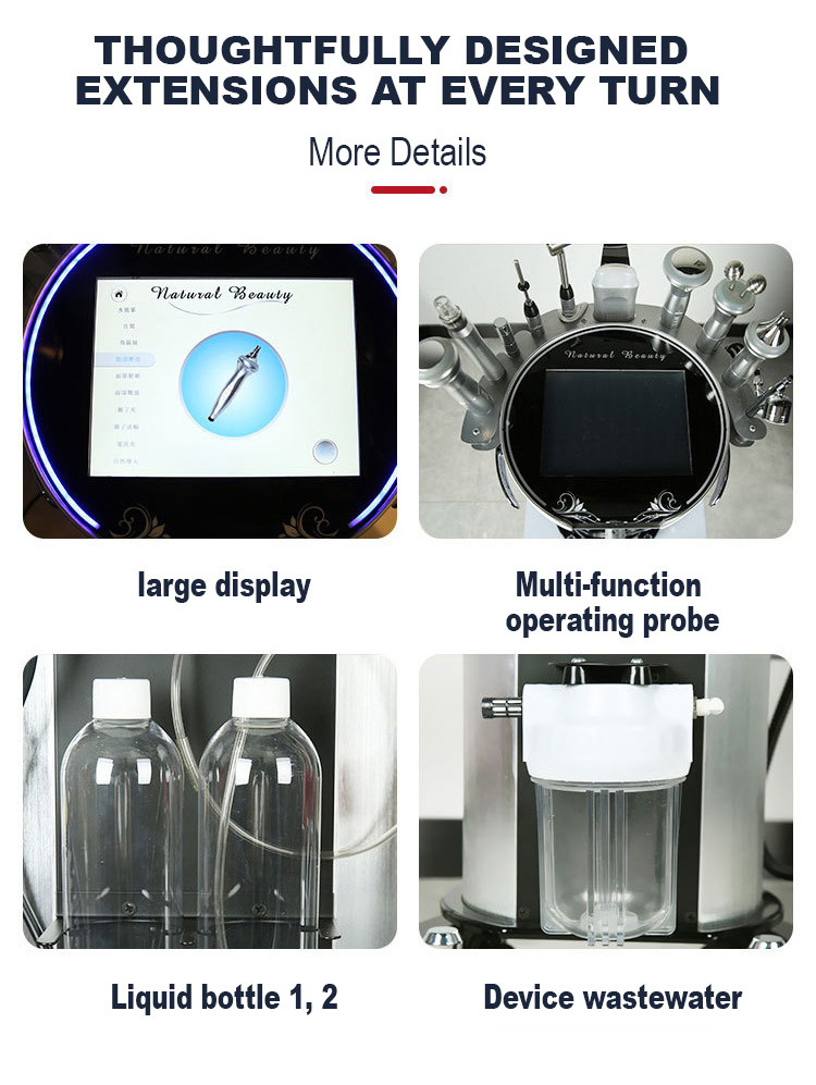 Aqua Facial Hydra Tips Beauty Device Face Wash Mini Face Lift Machine Skin Care Blackhead Removal Face Lift Hydra Dermabrasion SPA Treatment System Skin Rejuven