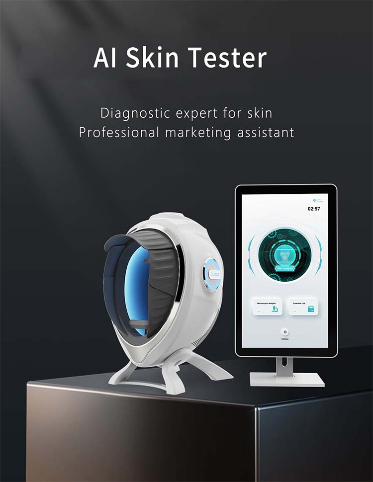 Portable 10 Spectrums UV Moisture Spectrum Skin Analyzer Comprehensive Report Analysis and Evaluation Beauty Machine