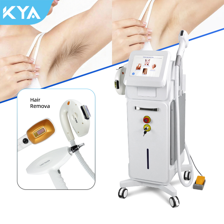Sopranos Titanium Diode Laser Hair Removal Device IPL Skin Rejuvenation Freckle Removal Whitening ND YAG Picosecond Laser Tattoo Carbon Peeling RF Face Lifting
