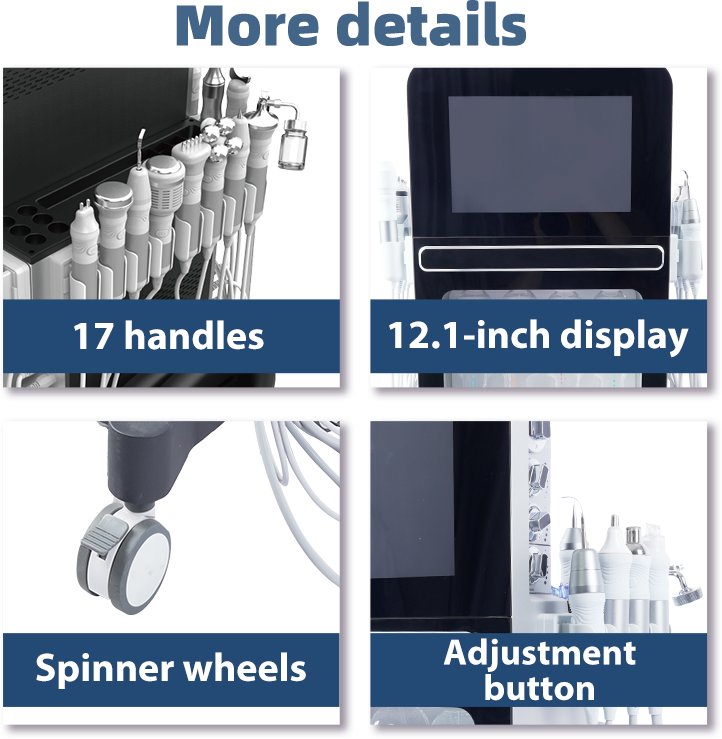 17in1 Hydro Skin Hidra Beauty Facial Oxygen Dermabrasion Systems Facial Microdermabrasion Machine