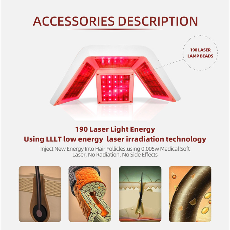 Zs 5-in-1 SPA Salon Use 650nm Diode Laser Hair Regrowth Follicle Stimulation PDT Hair Analysis Device Fast Result Anti-Hair Loss Treatment