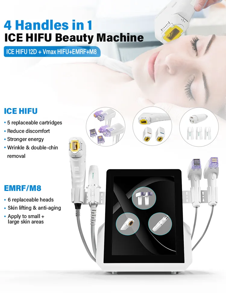 4 Handles in 1 ICE HIFU Beauty Machine