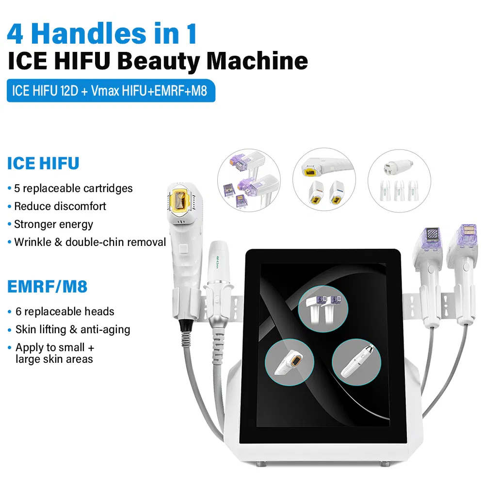 2025 Newest 4in1 Cryo Vmax Morpheus M8 Fractional Microneedle RF &amp; Cryo 12D Hifu Skin Tightening Machine High Intensity Focused Ultrasound Ice Hifu