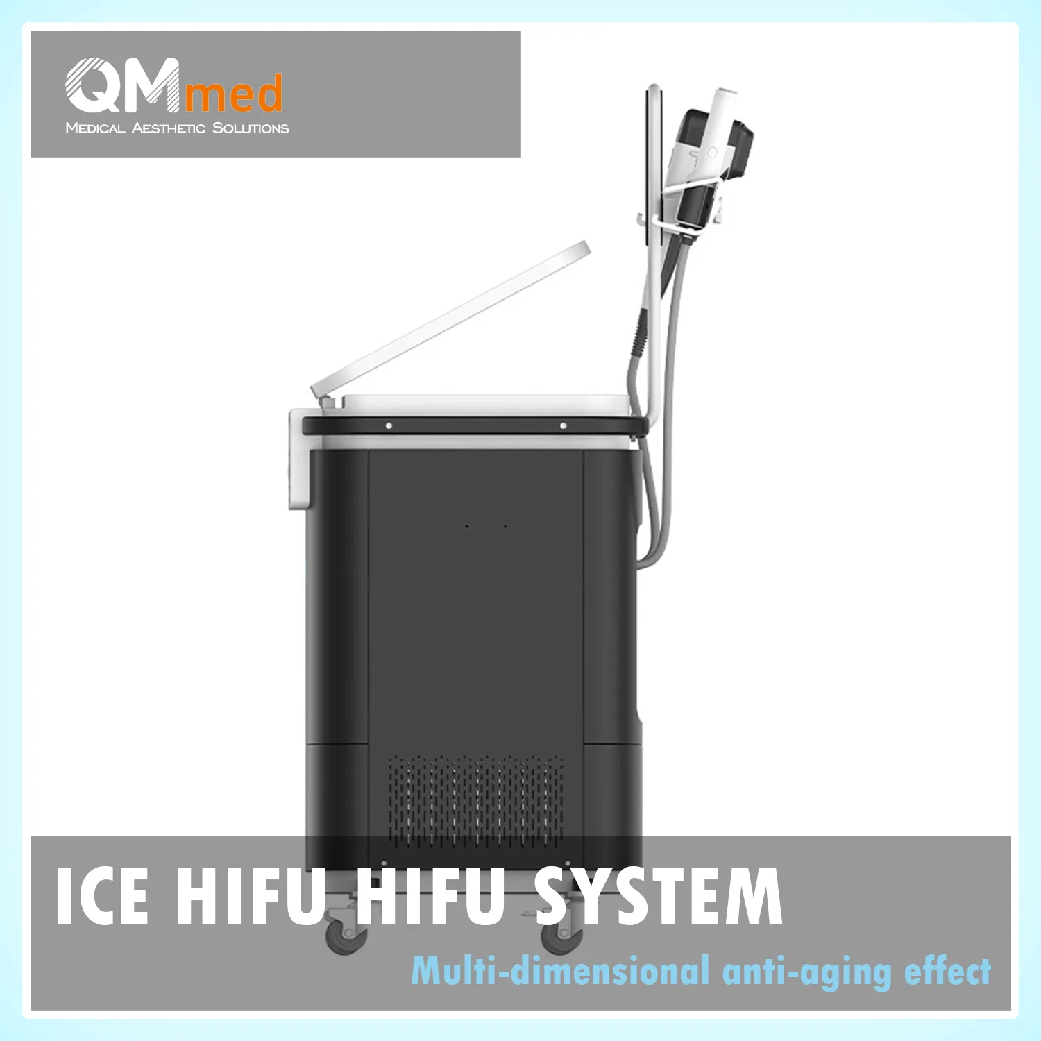 Advanced High Intensity Focused Ultrasound Hifu Face and Neck Tightening System with Frozen Ice Cooling and RF Depth 8 for Professional Beauty Salon Anti-Aging