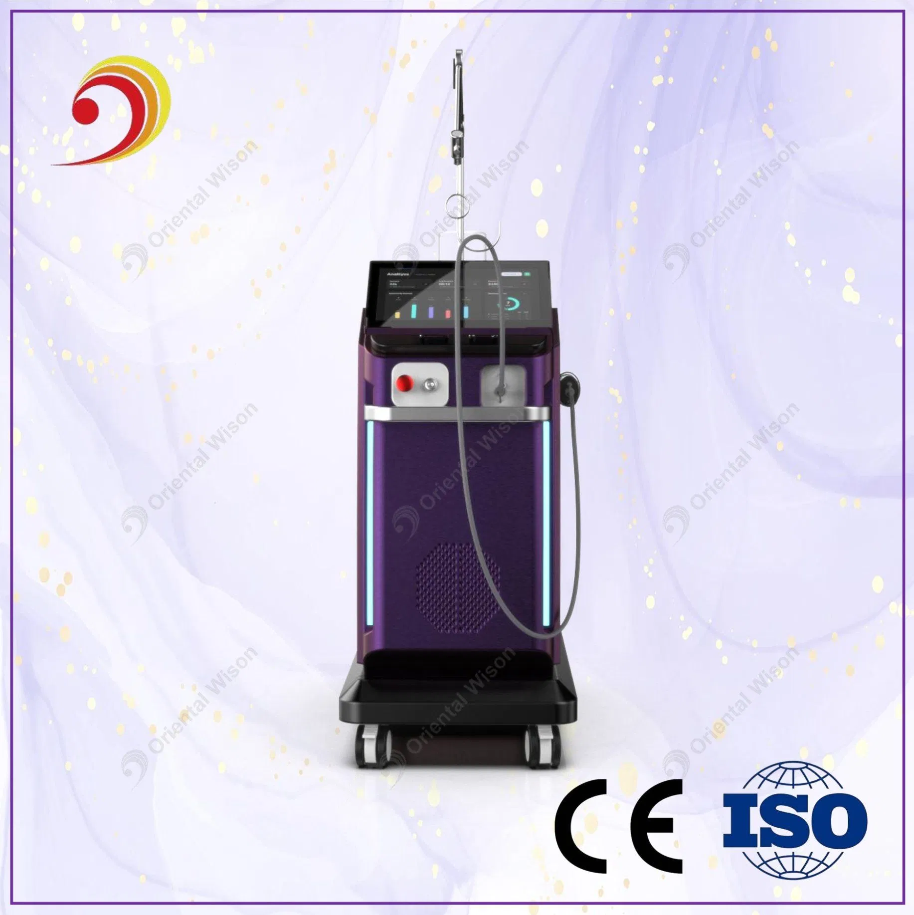 Professional Alex ND YAG 755nm 1064nm Long Pulsed Fiber Laser Hair Removal Pigment Vascular Lesions Alexandrite