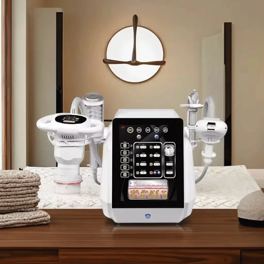 Portable 4-in-1 Vacuum Roller Machine for Facial Massage Body Contouring Lifting Lymphatic Drainage Skin Tightening Weight Loss