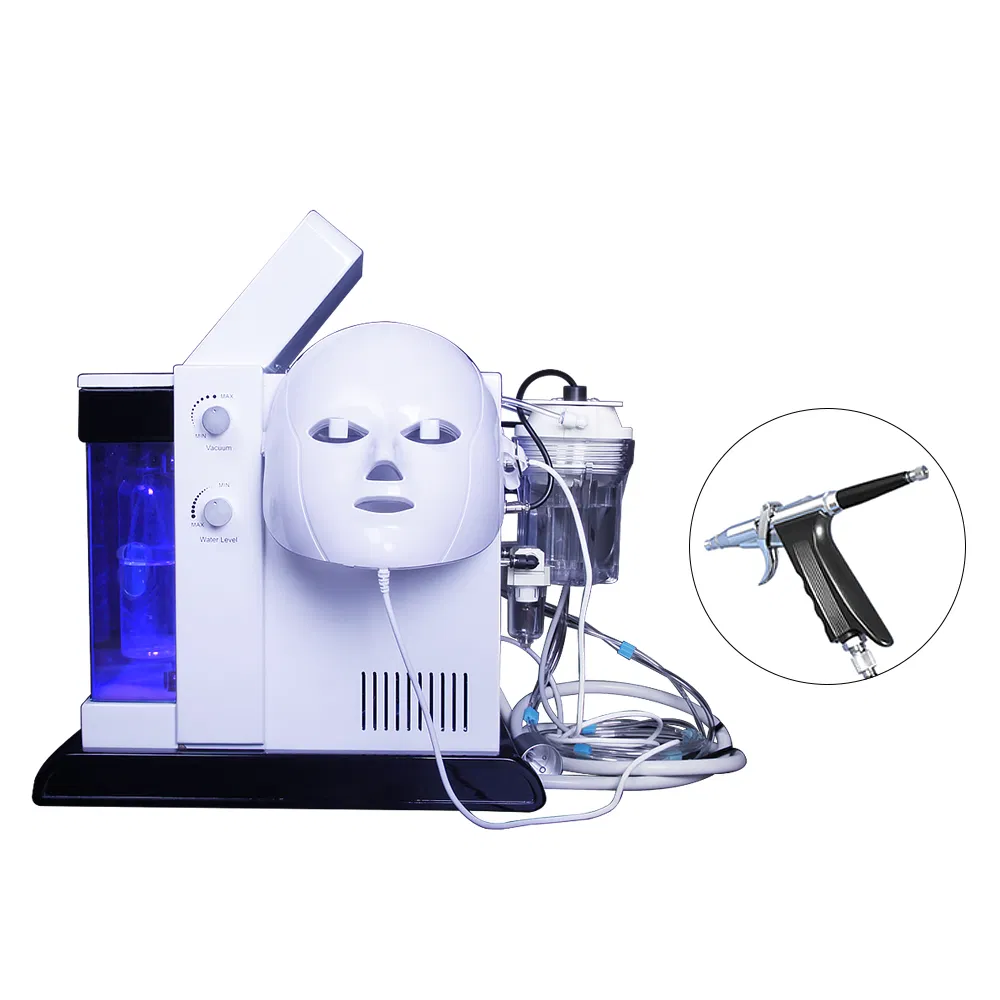 5-Color LED RF Facial O2 Beauty System: Hydration, Dark Spot Removal &amp; Anti-Aging Mask Therapy for Acne/Scar/Skin Rejuvenation