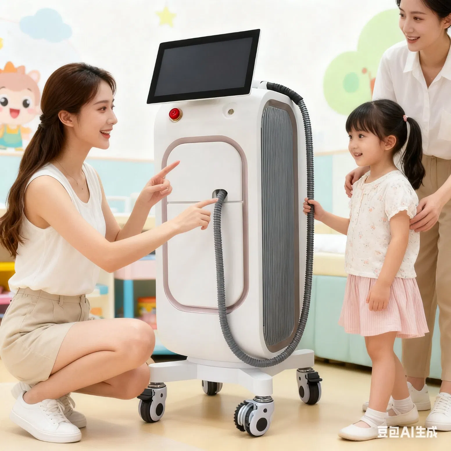 Fast and Safe Diode Laser, Multi-Wavelength, All Hair Types, Dark Skin Compatible, Acne and Vascular Lesion Therapy