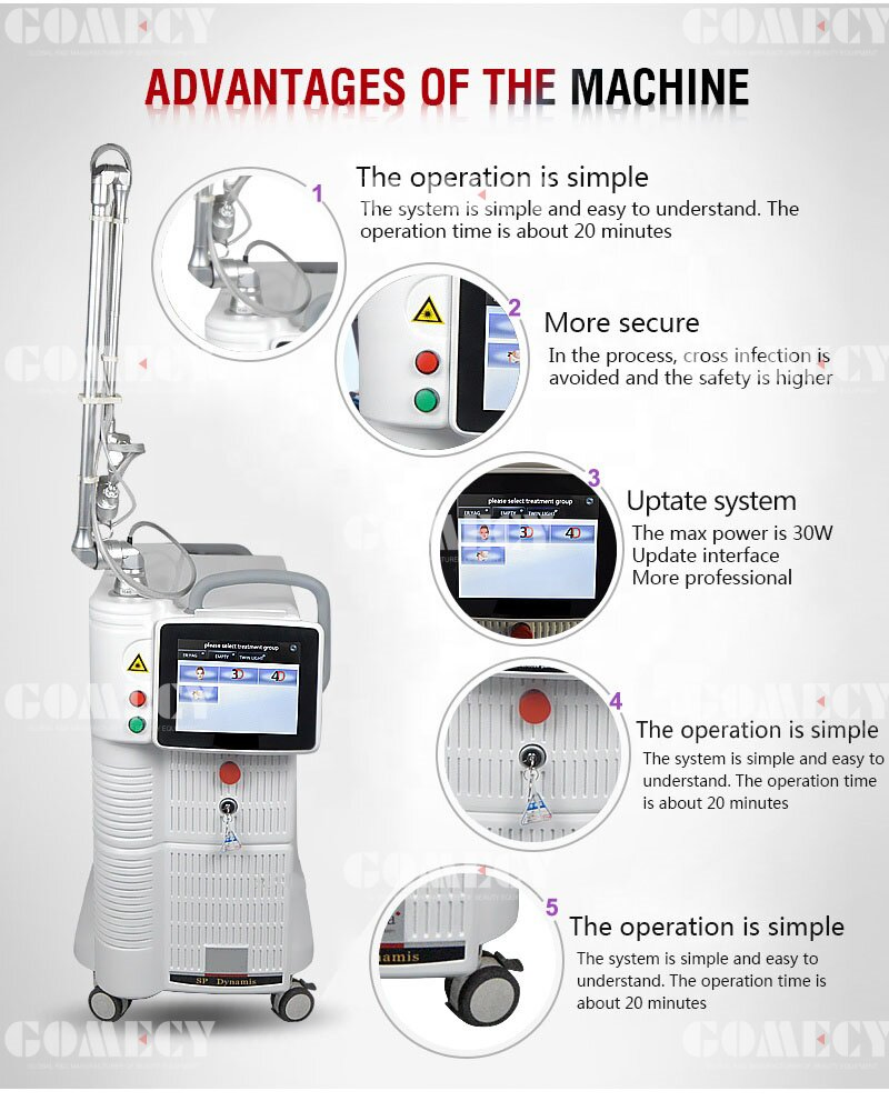 China Medical CE Approved Scar Removal Vaginal Tightening 10600nm Laser CO2 Fractional Laser Skin Resurfacing Machine