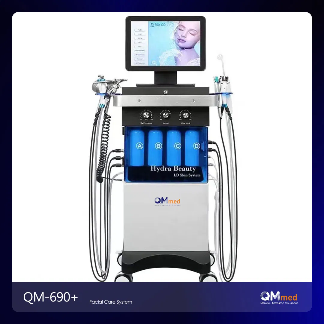 Newest Generation Oxygenation Facial Machine+ Oxygen Jet Peel+ Hydra Dermabrasion Facial Care Machine 14 in 1 Hydra Dermabrasion Facial C Qm Hot Saleare System