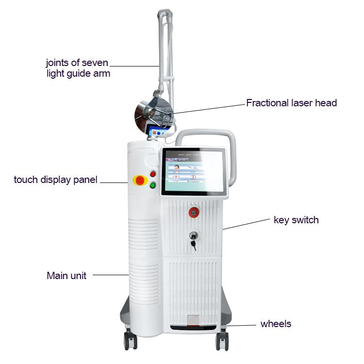 Ofan Fractional CO2 Laser RF Vaginal Tightening Rejuvenation Device CO2 Fractional Laser Wrinkles and Scars Repair Machine