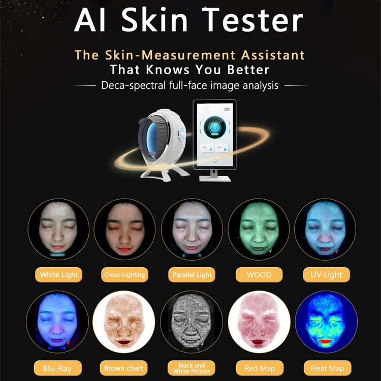 2026 New Arrival Digital Skin Analyzer Device 3D Facial Skin Scanner with Intelligent Diagnosis Analysis for Face