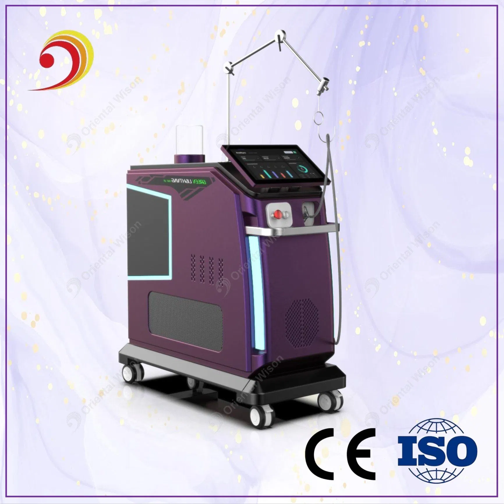 Professional Alex ND YAG 755nm 1064nm Long Pulsed Fiber Laser Hair Removal Pigment Vascular Lesions Alexandrite
