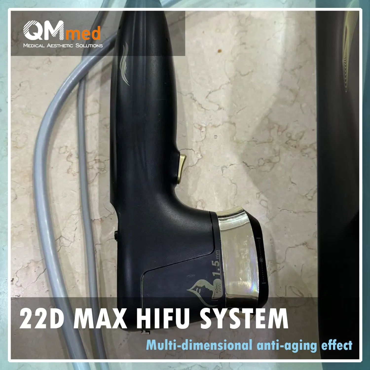 High Power 22D Max Hifu Beauty Machine with Patented Appearance Design, High Intensity Focused Ultrasound for Multifunctional Facial Lifting, Skin Tightening &