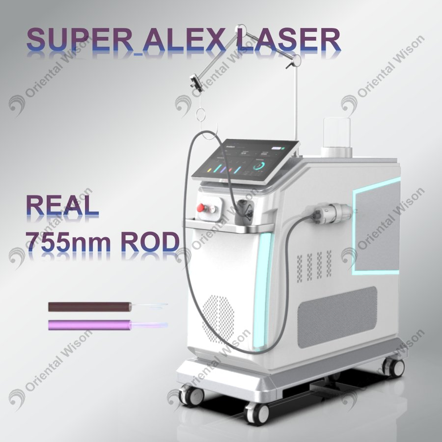 High Quality Alexandrite Laser 755nm Veins Removal Vascular Removal Long Paulse Laser Skin Rejuvenation Hair Removal Salon Equipment