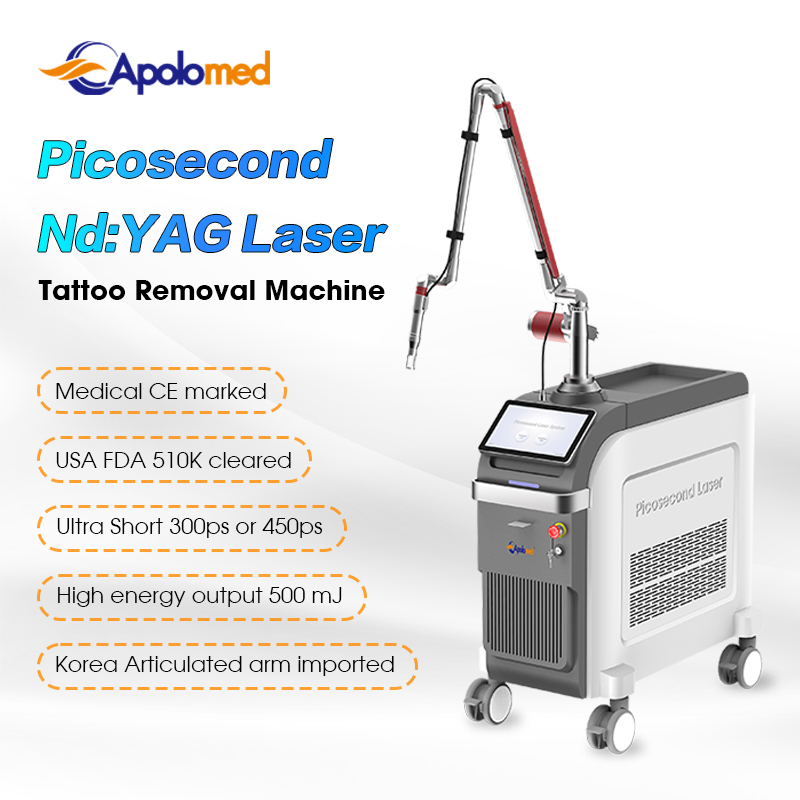 Apolo ND YAG Real Picosecond Laser Tattoo Removal Machine Skin Rejuvenation