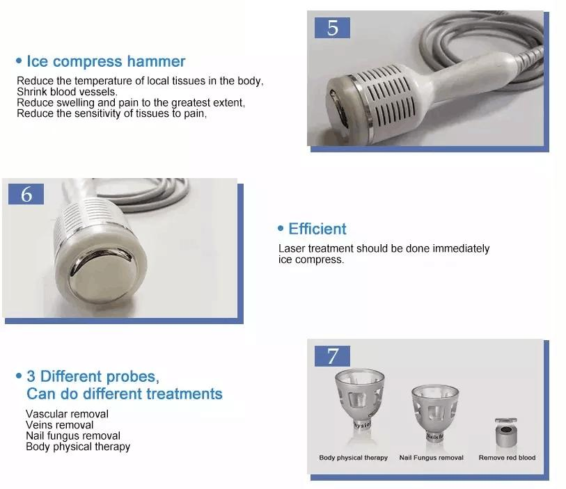 Weifang Km 980nm Vascular Removal 60W Nail Fungus Therapy Skin Rejuvenation Veins Removal Physiotherapy Treatment Machine