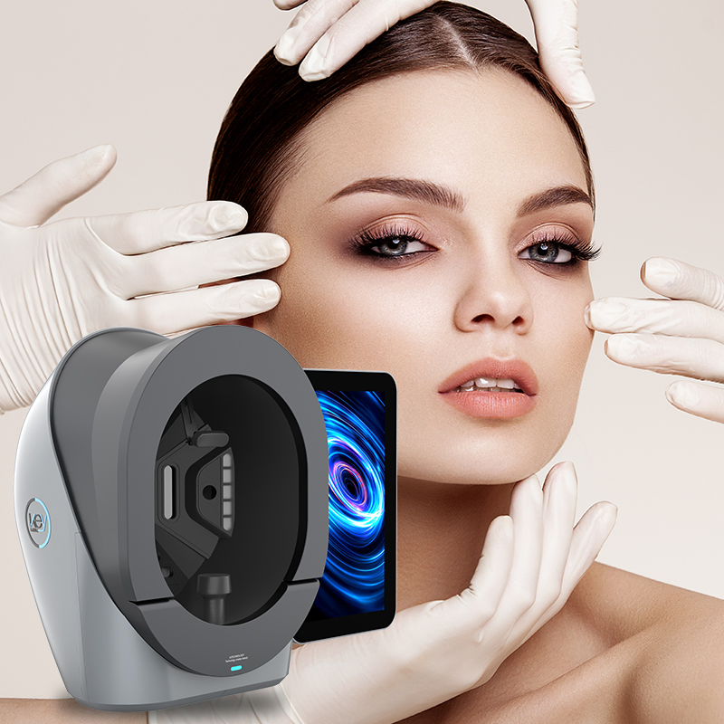 Face Moisture Recognition Analyzer 3D Magic Apparatus Ai Full-Face Skin Screen Analysis