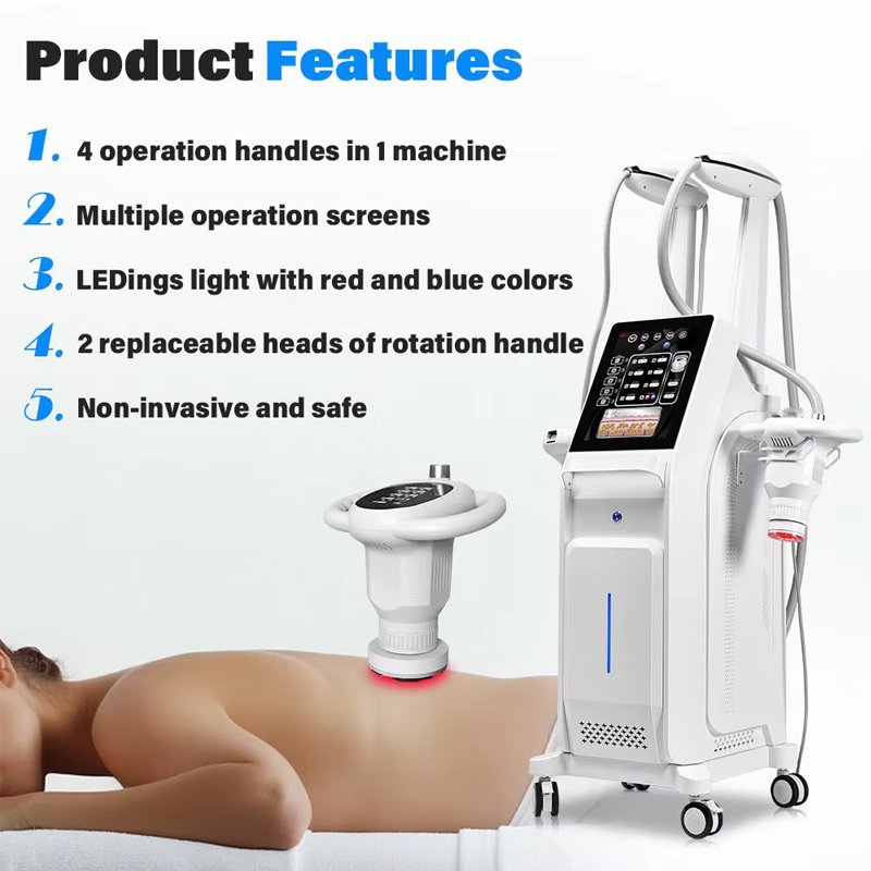 Non Invasive Body Contouring Equipment 3D Rotary Negative Pressure Vacuum RF Machine for Face Skin Tightening Fat Reduction