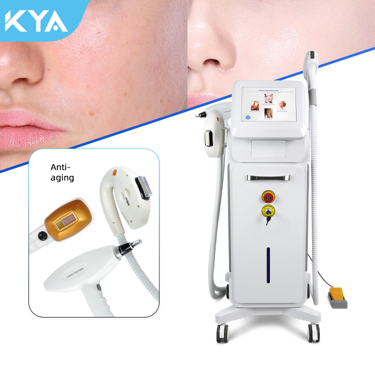 Sopranos Titanium Diode Laser Hair Removal Device IPL Skin Rejuvenation Freckle Removal Whitening ND YAG Picosecond Laser Tattoo Carbon Peeling RF Face Lifting