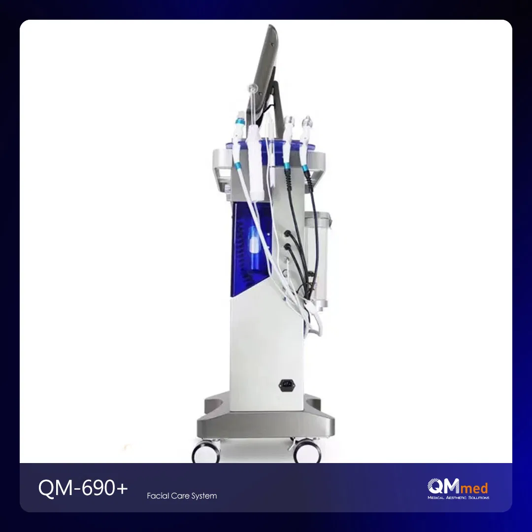 Qm 14 in 1 Hydrogen Oxygen Facial Machine Skin Hydra Dermabrasion Bubble Whiten Pore Clean Water Facial Hydro Machine