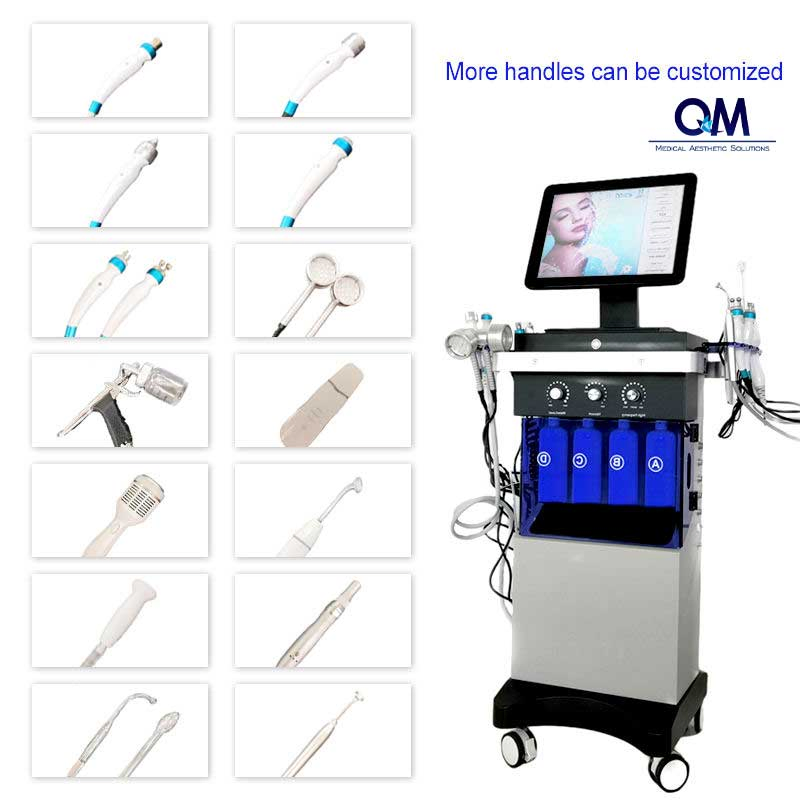 14 in 1 Hydro Skin Care Facial Machine Professional Aqua Face Clean System OEM Dermabrasion Beauty Hydra Equip Concentrated Oxygen Machine