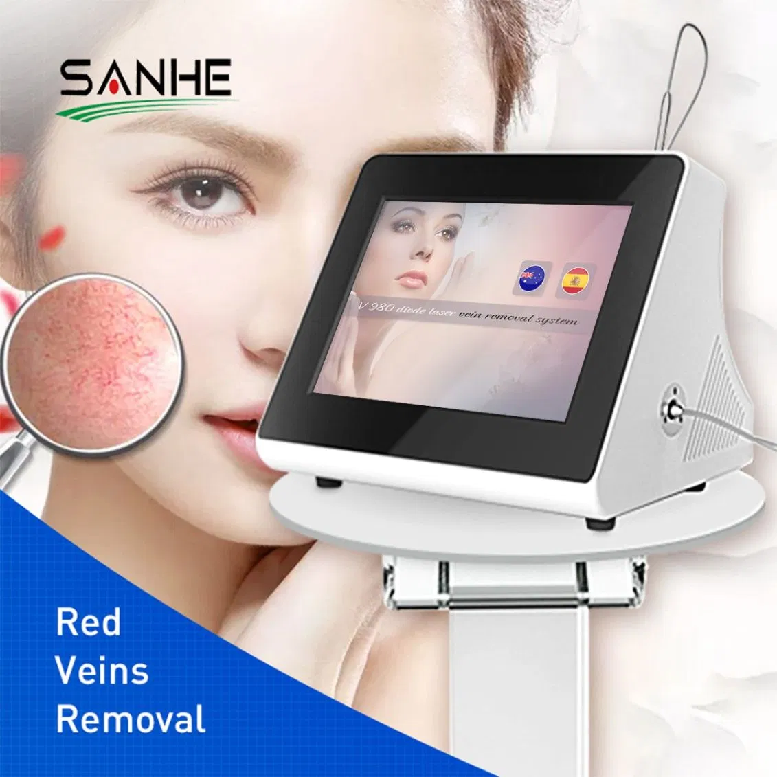 Professional 980nm Fiber Laser Vascular Lesion Therapy