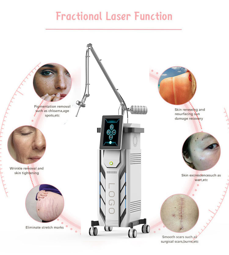 2026 High Power 60W CO2 Fractional Laser Machine 10600nm Metal RF Tube Skin Resurfacing Acne Scar Stretch Mark Removal Device