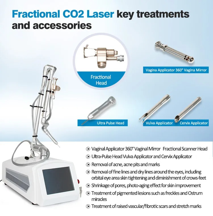 High Power 30W CO2 Laser CO2 Therapy Fractional Laser Skin Resurfacing Stretch Mark Treatment