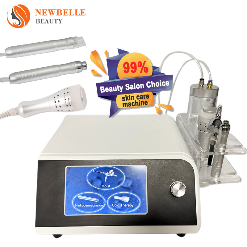 Hydra Dermabrasion Facial System with Diamond Microdermabrasion Cold Hammer Oxygen Spray Gun and Ultrasonic Infusion for Beauty Salons