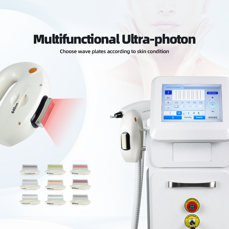 Sopranos Titanium Diode Laser Hair Removal Device IPL Skin Rejuvenation Freckle Removal Whitening ND YAG Picosecond Laser Tattoo Carbon Peeling RF Face Lifting