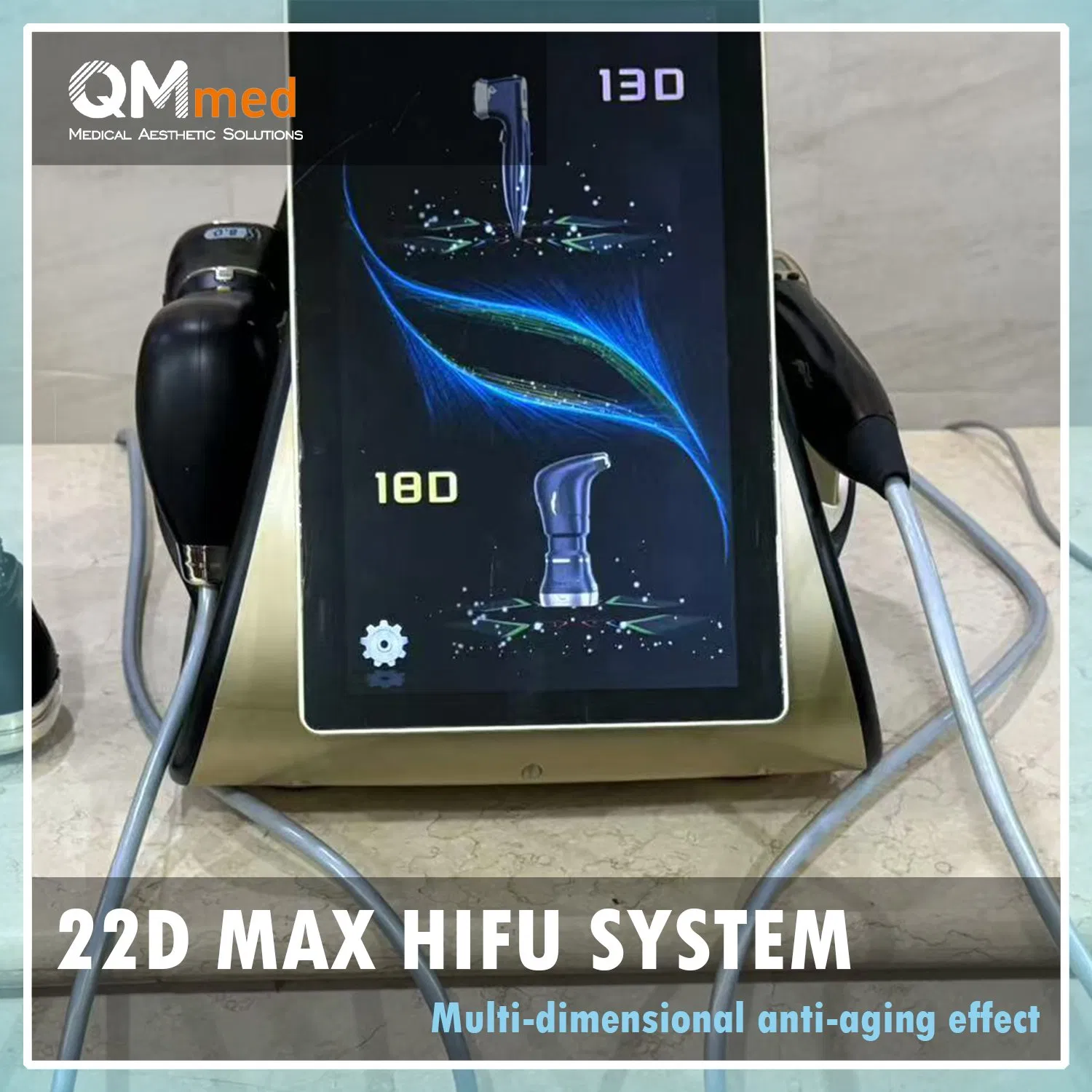 High Power 22D Max Hifu Beauty Machine with Patented Appearance Design, High Intensity Focused Ultrasound for Multifunctional Facial Lifting, Skin Tightening &
