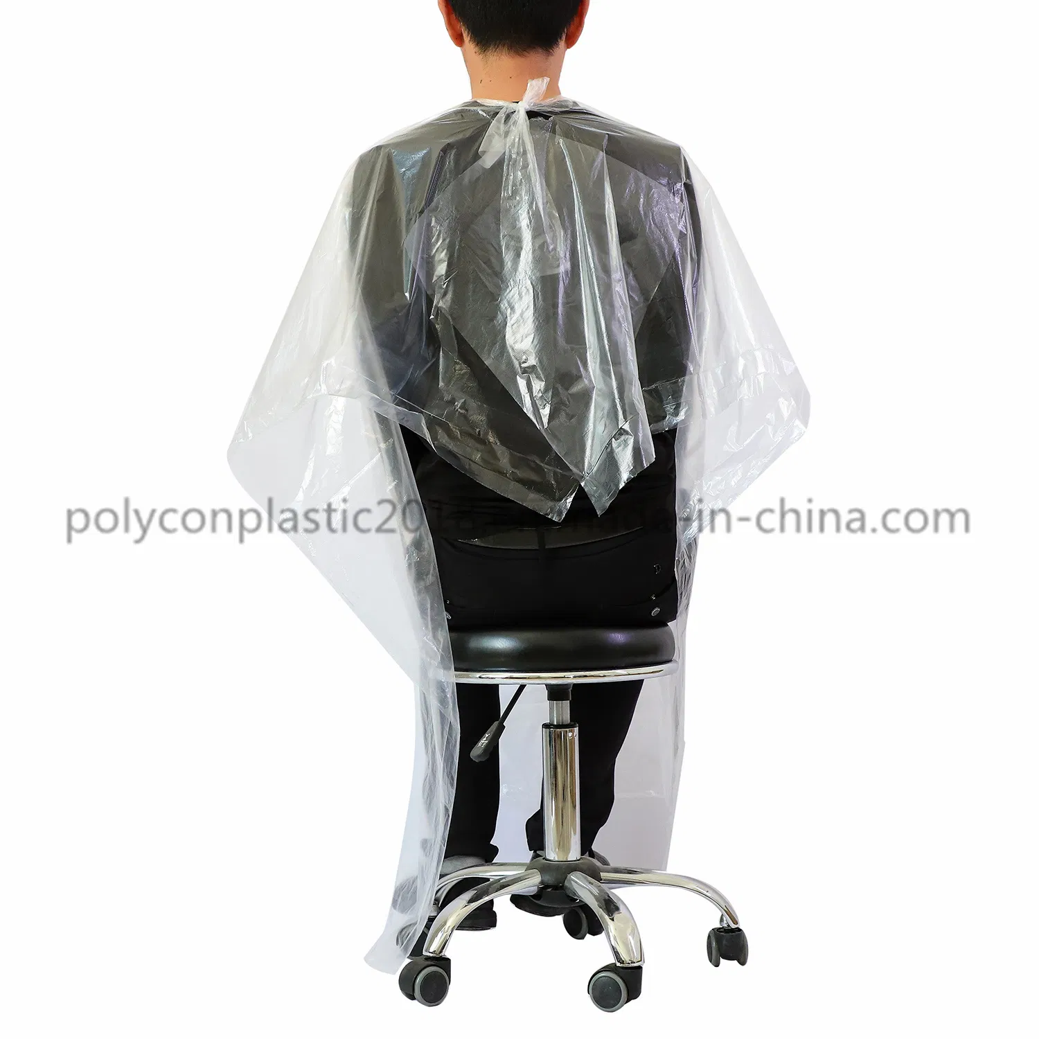 High Quality Waterproof Disposable LDPE Hairdresser Salon Cape Apron