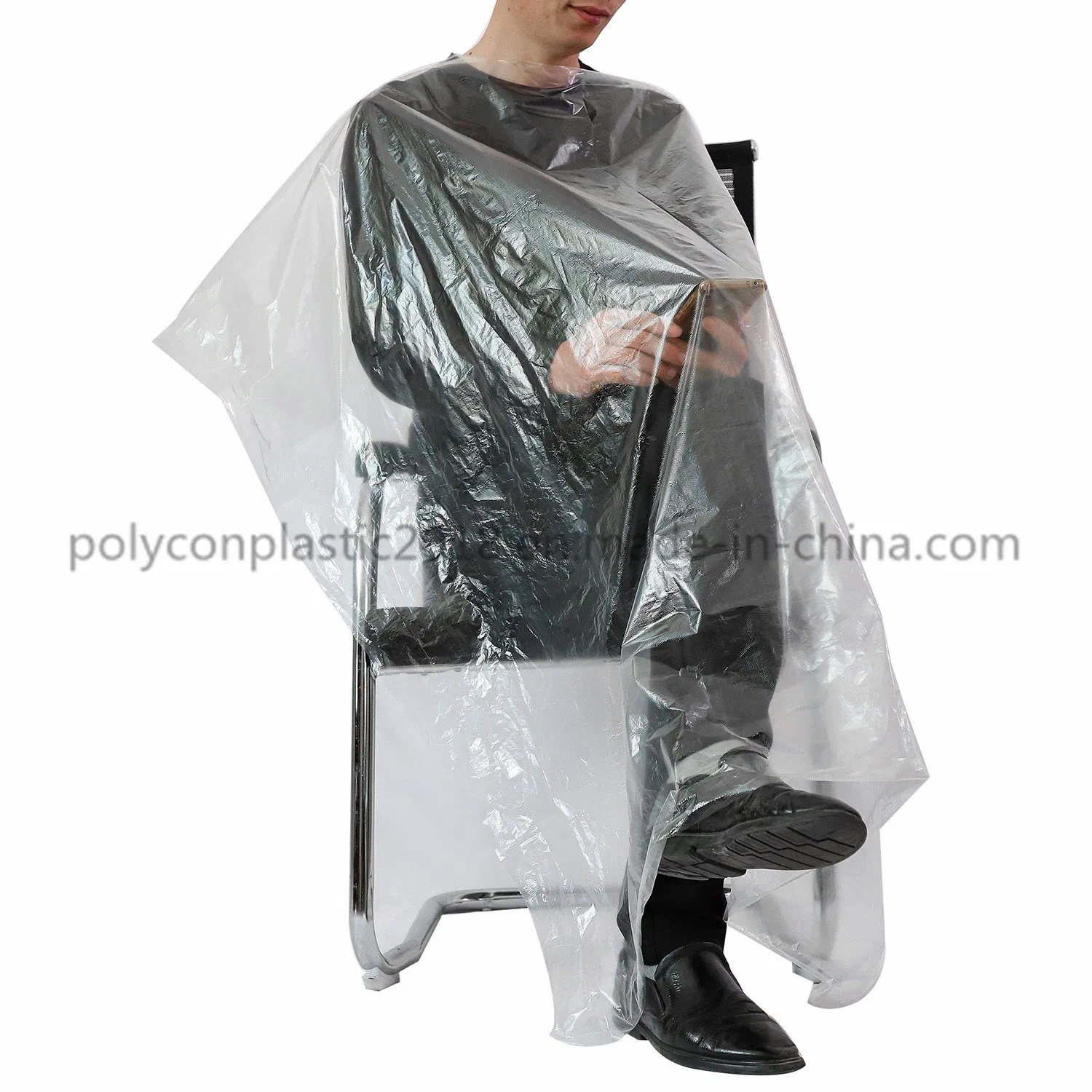 High Quality Waterproof Disposable LDPE Hairdresser Salon Cape Apron