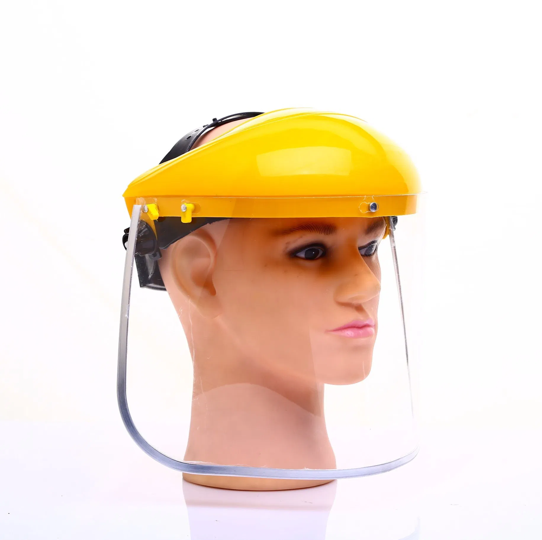 Impact Resistant Heat-Formed Multi-Fit Design Plastic Face Shield Visor with Headgear