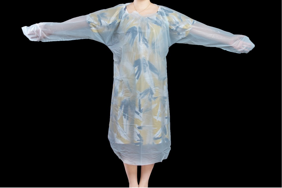 Disposable CPE Plastic Apron CPE Robe Thumb Buckle Thickened Anti-Dressing Protective Clothing Isolation Clothing