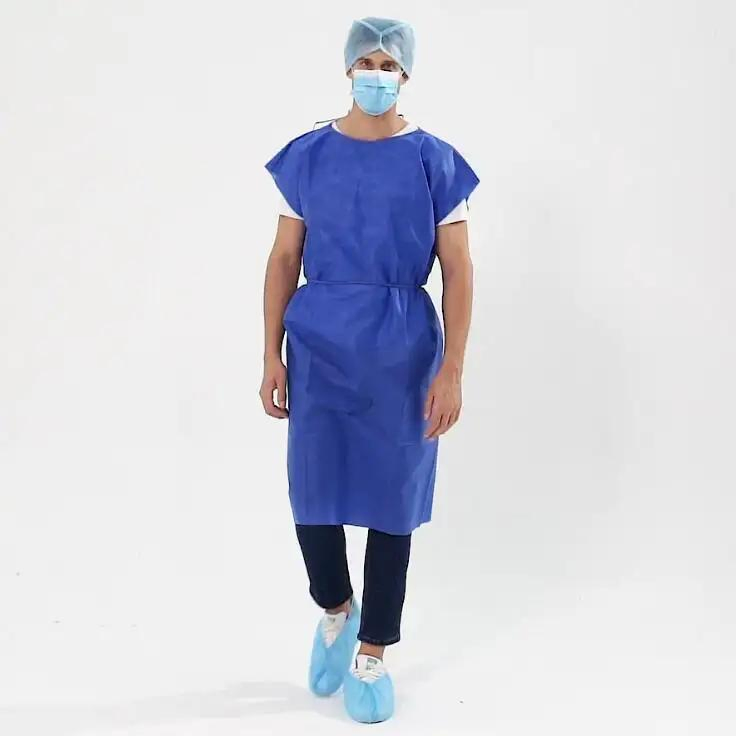 SJ Patient Gown Chemotherapy Gowns Material SBPP 3 layers SMS Sleeveless Hospital Clinic Disposable Uniform