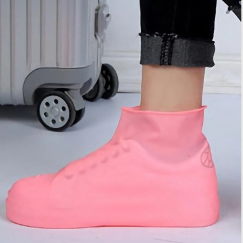 Ultra-Lightweight Portable Travel Waterproof Latex Over Rain Shoe Covers for Outings