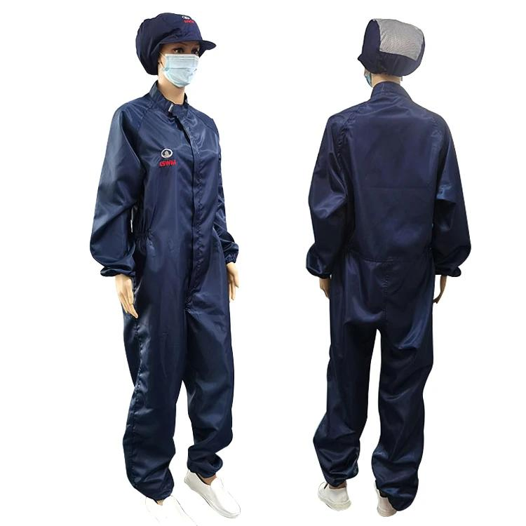 Washable ESD Working Clothes 5mm Stripe Antistatic Coveralls ESD Garments for Cleanroom