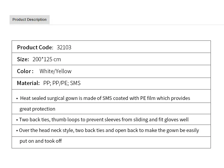 Protective Isolation Gown