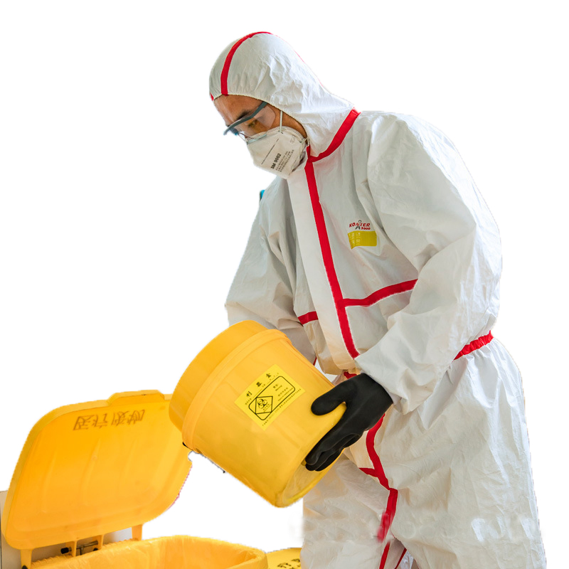 PP PE Disposable Chemical Body Protective Suit Clothing