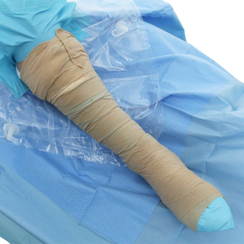 Disposable Biodegradable Sterile SMS Surgical Knee Drape Pack