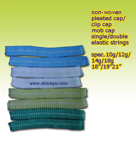 Black Disposable Bouffant Caps with Elastic