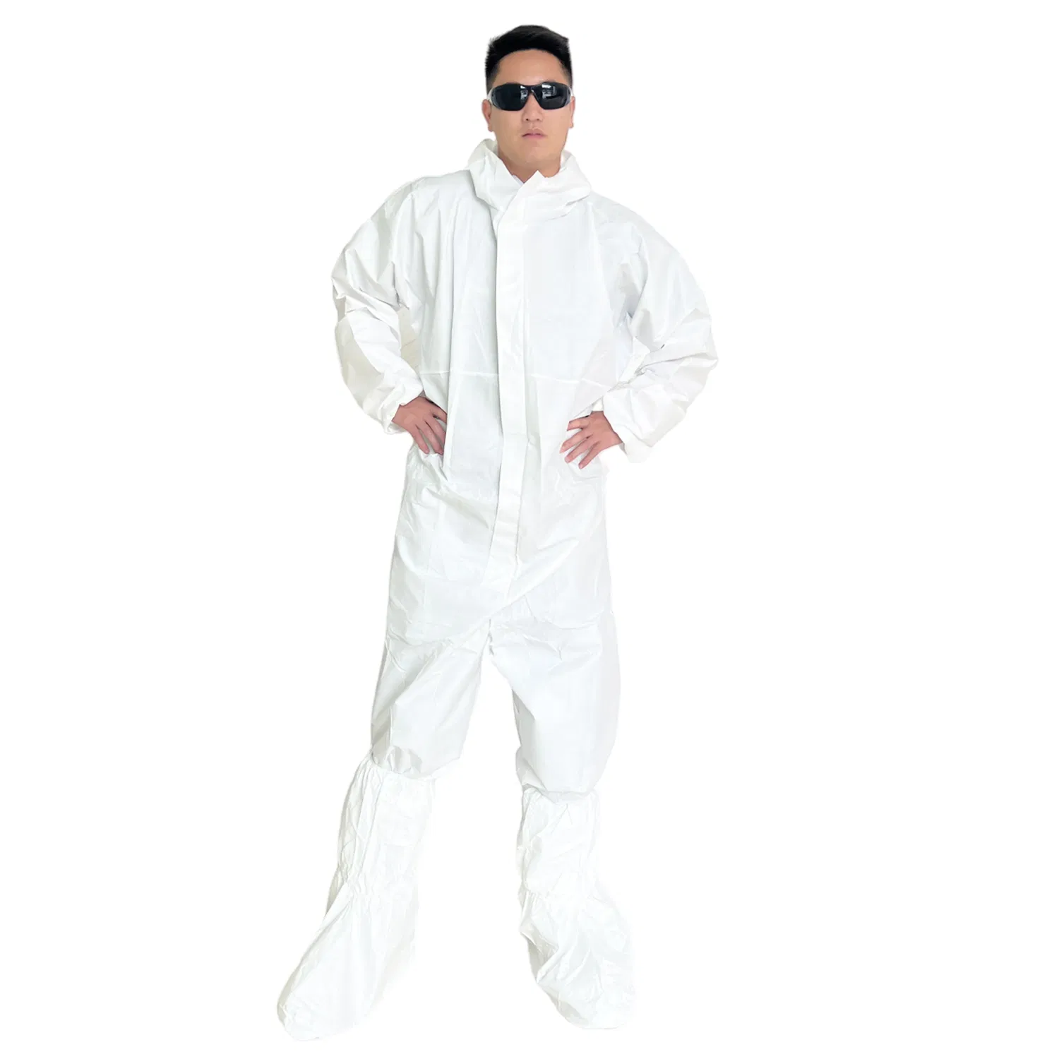 Herun Non Woven Disposable Chemical Resistant Coverall Suit for Safety Chemical Resistant Coverall Suit Disposable Protective Coverall