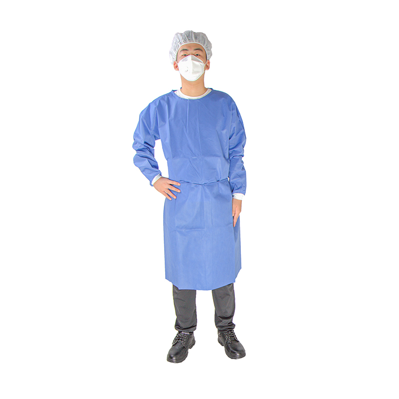 Disposable Doctor Poly- Coated SMS Chemotherapy Gown Lab Isolation Gown