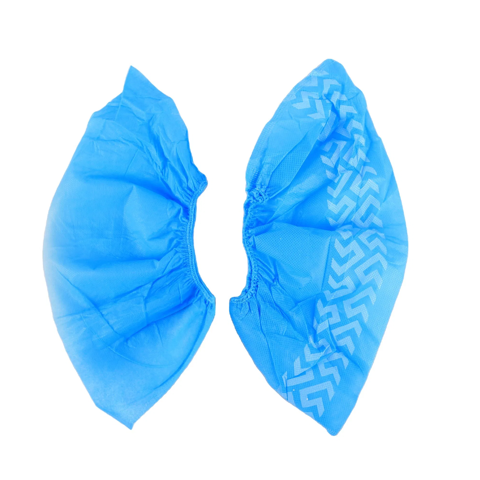 High Quality Disposable Fabric Anti-Static Non-Skid Non-Woven Blue Anti-Slip PP Surgical Medical Use Shoe Cover