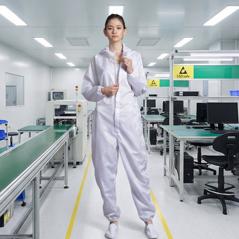 Colorful Washable Lightweight ESD Lab Smock Anti Static Garments for Professionals