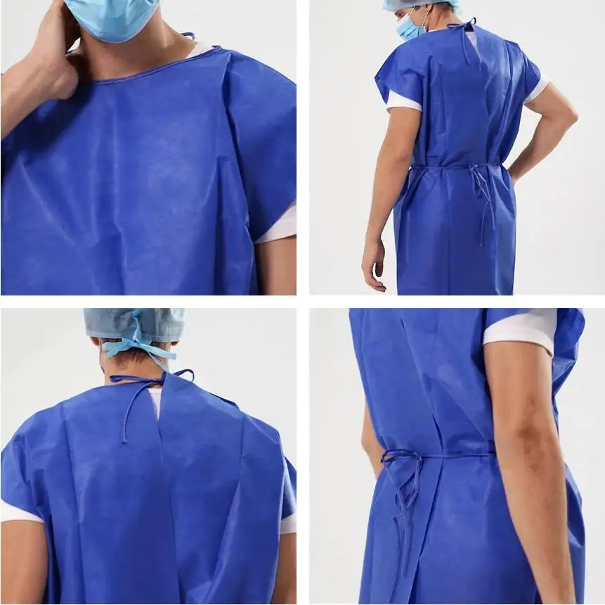 SJ Patient Gown Chemotherapy Gowns Material SBPP 3 layers SMS Sleeveless Hospital Clinic Disposable Uniform