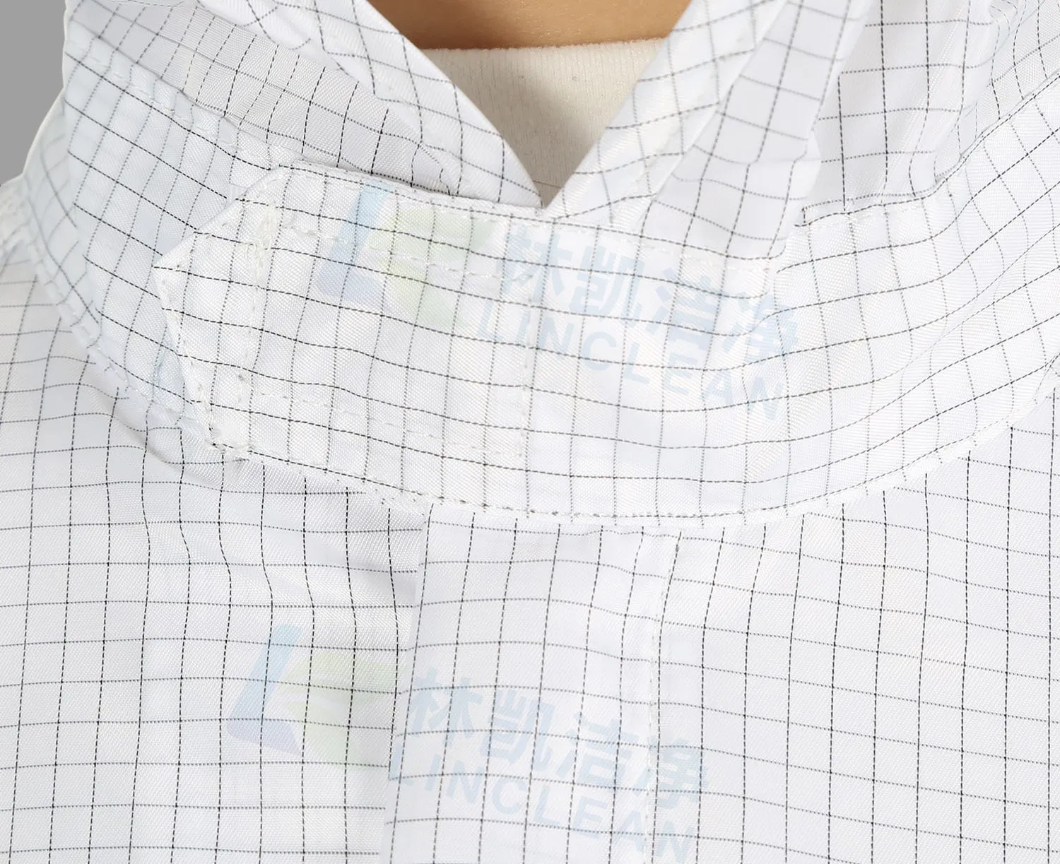 5mm Grid Reusable Anti-Static Dust-Free Workshop Work Clothes Cleanroom ESD Garments