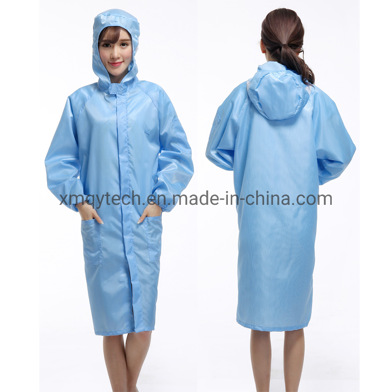 100% Polyester Cleanroom ESD Garment Anti Static Workwear Clean Room Coverall ESD Clothes